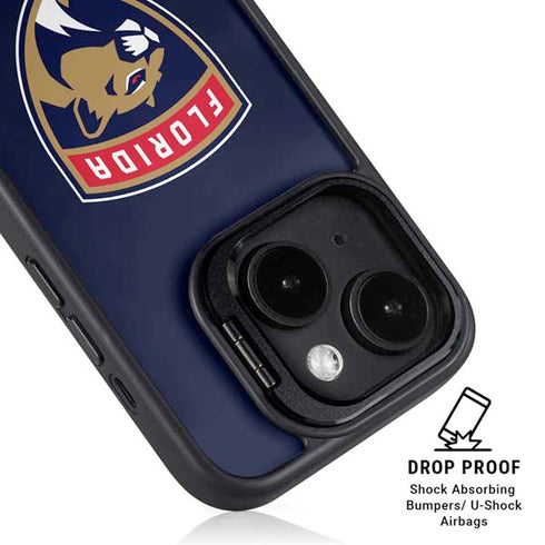 NHL Florida Panthers Distressed iPhone 15 Plus Kickstand Case