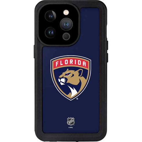 NHL Florida Panthers Distressed iPhone 15 Pro Waterproof Case