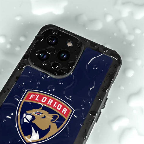 NHL Florida Panthers Distressed iPhone 15 Pro Waterproof Case