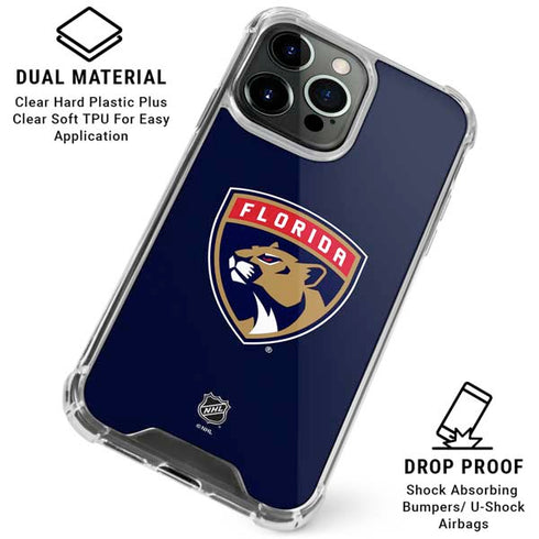 NHL Florida Panthers Distressed iPhone 16 Pro Max Clear Case