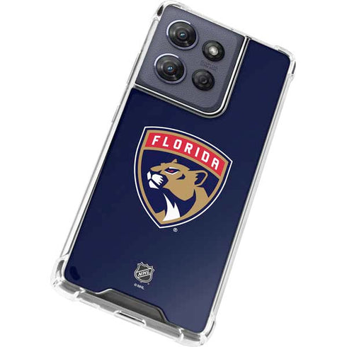 NHL Florida Panthers Distressed Moto G 5G (2025) Clear Case