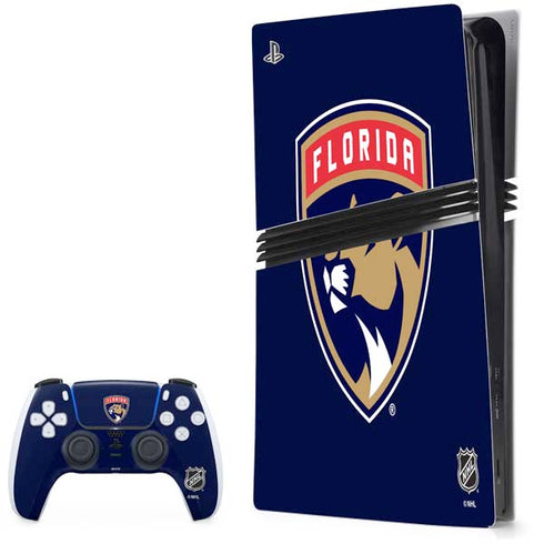 NHL Florida Panthers Distressed PS5 Pro Bundle Skin