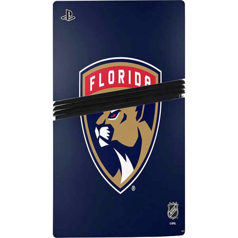 NHL Florida Panthers Distressed PS5 Pro Disk Bundle Skin