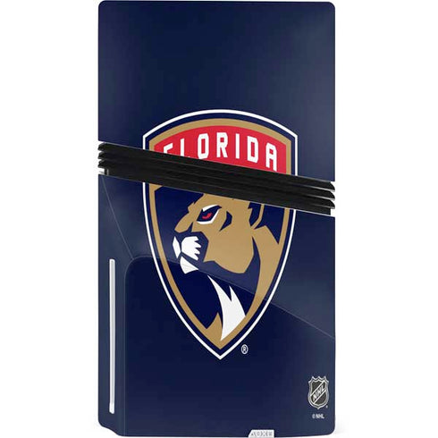 NHL Florida Panthers Distressed PS5 Pro Disk Console Skin