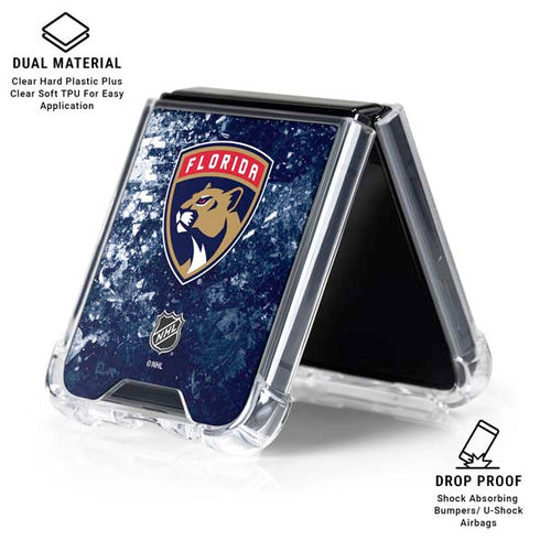 NHL Florida Panthers Frozen Galaxy Z Flip7 Clear Case