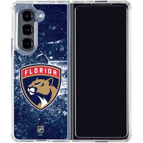 NHL Florida Panthers Frozen Galaxy Z Fold5 5G Clear Case
