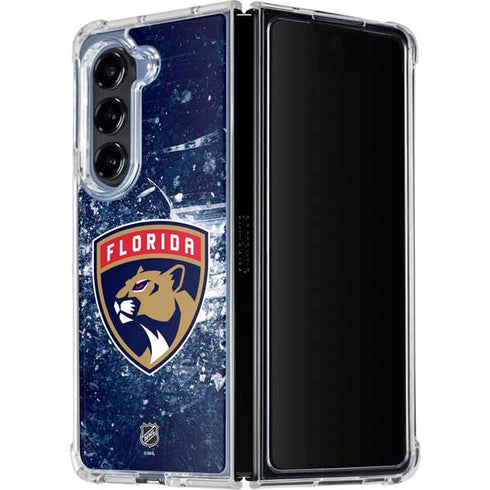 NHL Florida Panthers Frozen Galaxy Z Fold5 5G Clear Case
