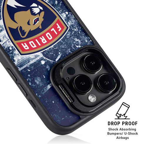 NHL Florida Panthers Frozen iPhone 15 Pro Max Kickstand Case