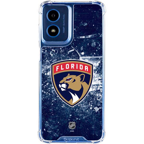 NHL Florida Panthers Frozen Moto G 5G (2024) Clear Case