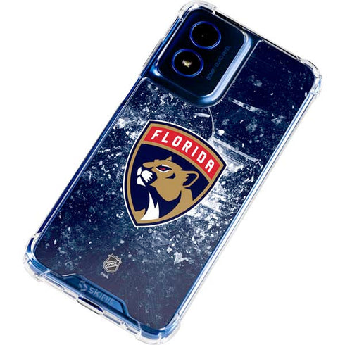NHL Florida Panthers Frozen Moto G 5G (2024) Clear Case