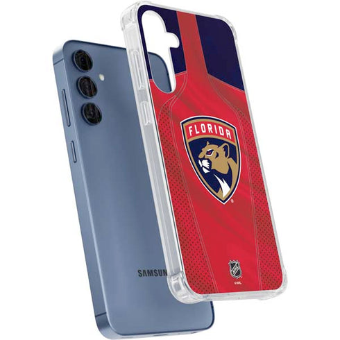 NHL Florida Panthers Jersey Galaxy A35 5G Clear Case