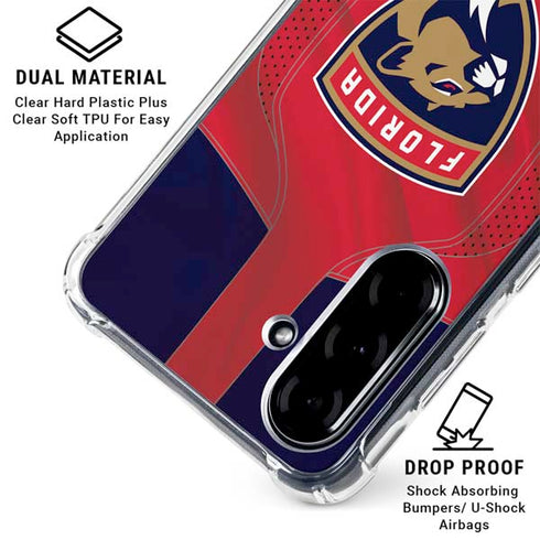 NHL Florida Panthers Jersey Galaxy A36 5G Clear Case