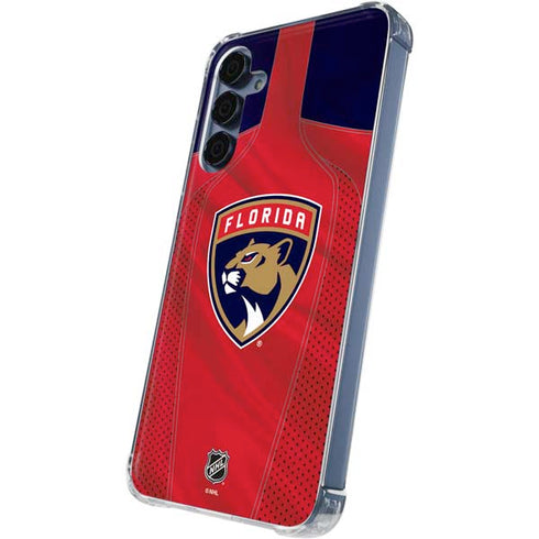 NHL Florida Panthers Jersey Galaxy A55 5G Clear Case
