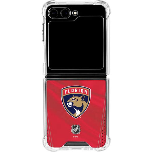 NHL Florida Panthers Jersey Galaxy Z Flip6 Clear Case