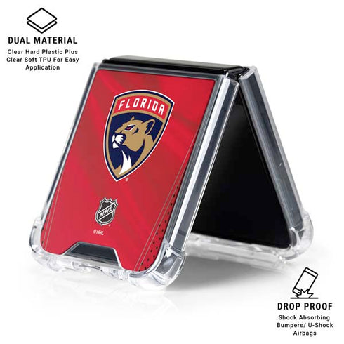 NHL Florida Panthers Jersey Galaxy Z Flip6 Clear Case