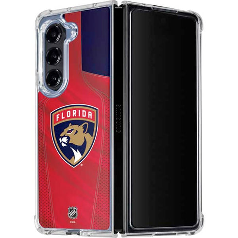 NHL Florida Panthers Jersey Galaxy Z Fold5 5G Clear Case