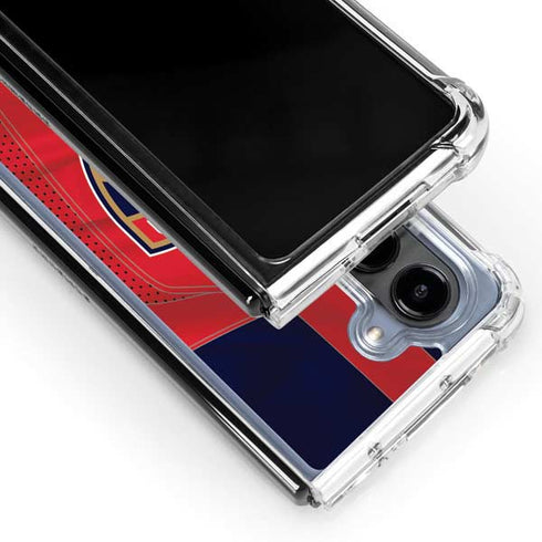 NHL Florida Panthers Jersey Galaxy Z Fold5 5G Clear Case
