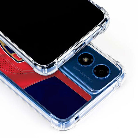 NHL Florida Panthers Jersey Moto G 5G (2024) Clear Case