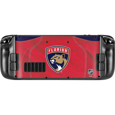 NHL Florida Panthers Jersey Steam Deck Handheld Gaming Computer OLED Skin