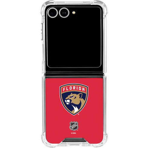 NHL Florida Panthers Logo Galaxy Z Flip7 Clear Case