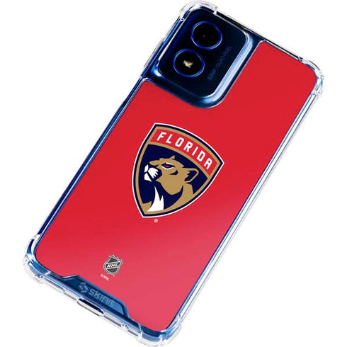 NHL Florida Panthers Logo Moto G 5G (2024) Clear Case