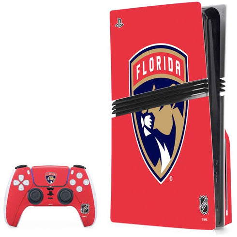 NHL Florida Panthers Logo PS5 Pro Disk Bundle Skin