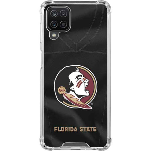 Florida State University Black Jersey Galaxy A12 Clear Case