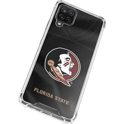 Florida State University Black Jersey Galaxy A12 Clear Case