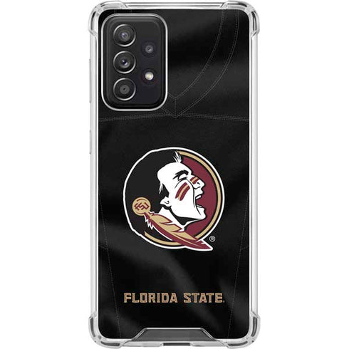 Florida State University Black Jersey Galaxy A52 5G Clear Case