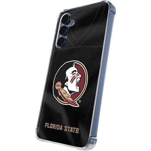 Florida State University Black Jersey Galaxy A55 5G Clear Case