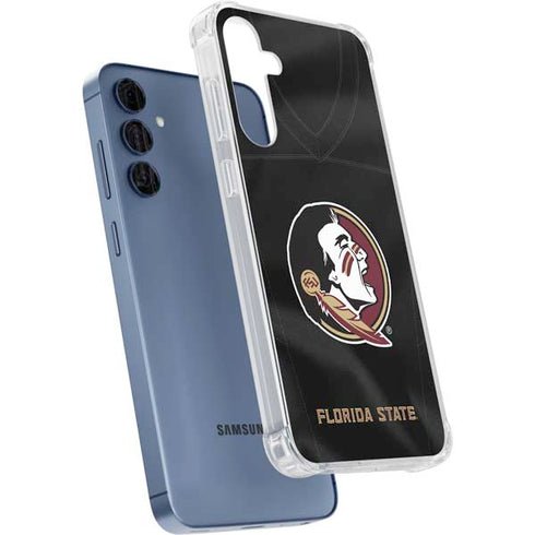 Florida State University Black Jersey Galaxy A55 5G Clear Case