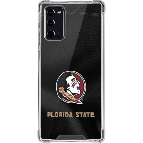 Florida State University Black Jersey Galaxy Note20 5G Clear Case