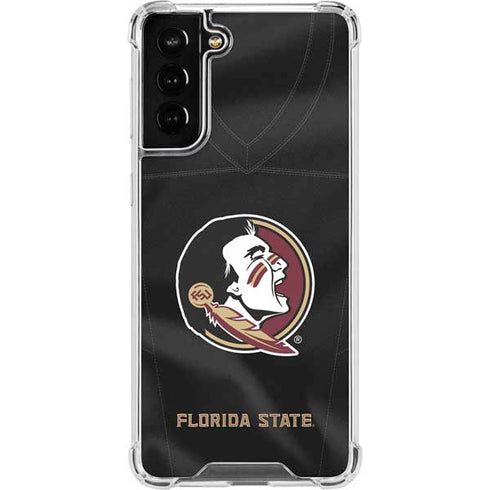 Florida State University Black Jersey Galaxy S21 FE Clear Case