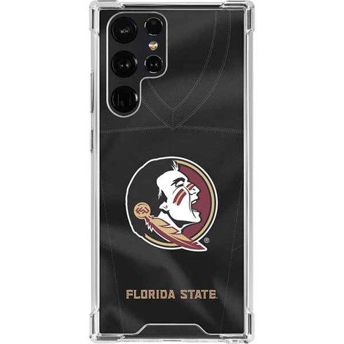 Florida State University Black Jersey Galaxy S22 Ultra Clear Case