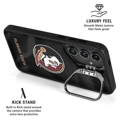 Florida State University Black Jersey Galaxy S24 FE Kickstand Case