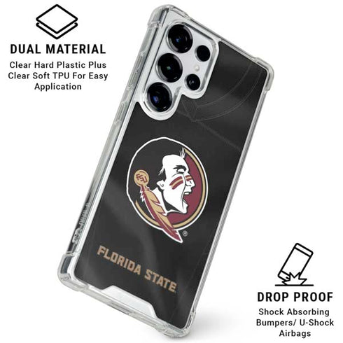 Florida State University Black Jersey Galaxy S25 Ultra Clear Case
