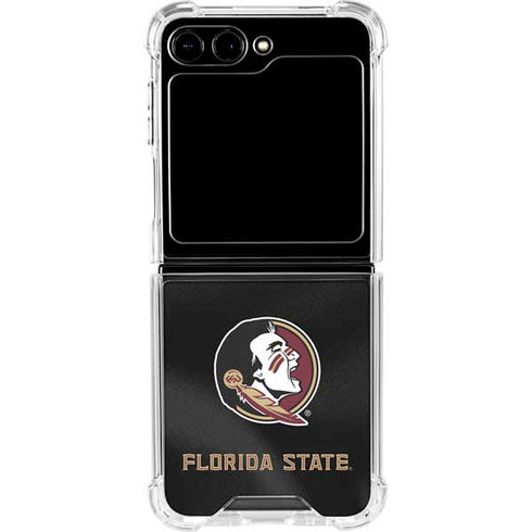 Florida State University Black Jersey Galaxy Z Flip5 5G Clear Case