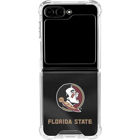 Florida State University Black Jersey Galaxy Z Flip6 Clear Case
