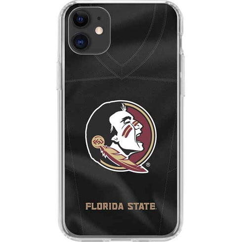 Florida State University Black Jersey iPhone 11 Clear Case