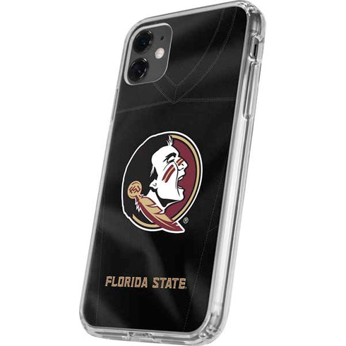 Florida State University Black Jersey iPhone 11 Clear Case