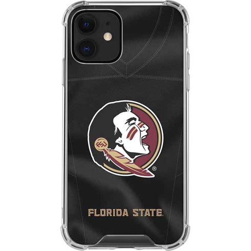 Florida State University Black Jersey iPhone 12 Clear Case