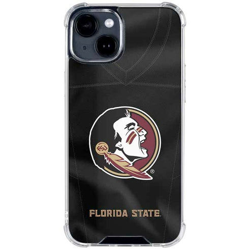 Florida State University Black Jersey iPhone 15 Clear Case