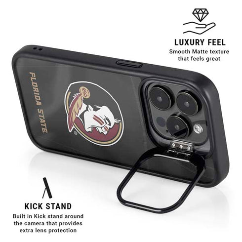 Florida State University Black Jersey iPhone 15 Pro Kickstand Case