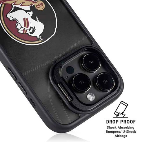 Florida State University Black Jersey iPhone 15 Pro Kickstand Case