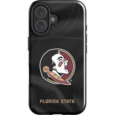 Florida State University Black Jersey iPhone 16 Impact Case