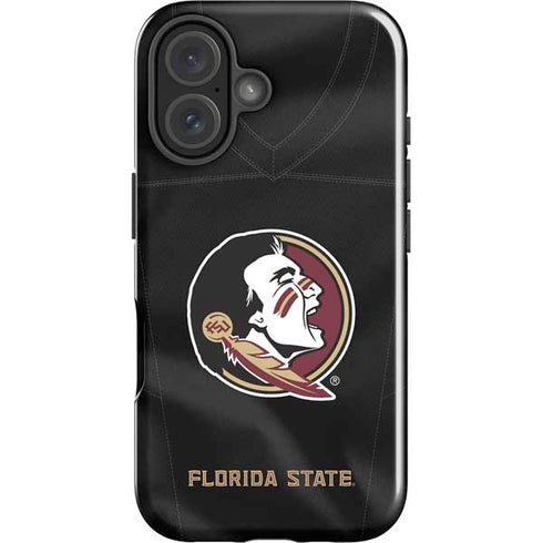 Florida State University Black Jersey iPhone 16 Plus Impact Case
