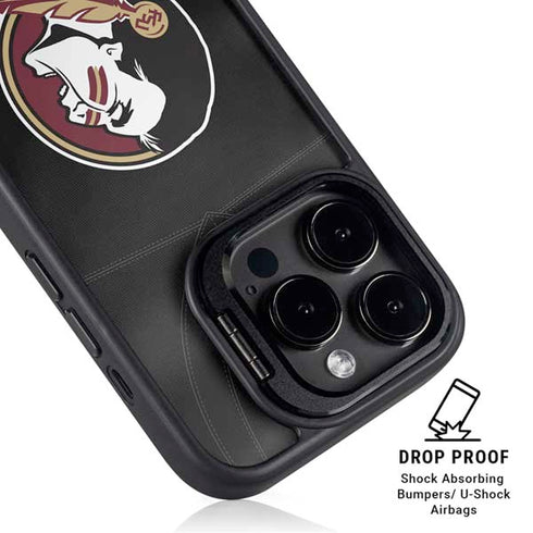 Florida State University Black Jersey iPhone 16 Pro Max Kickstand Case