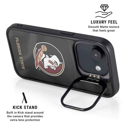Florida State University Black Jersey iPhone 16e Kickstand Case