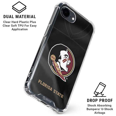 Florida State University Black Jersey iPhone 16e Clear Case