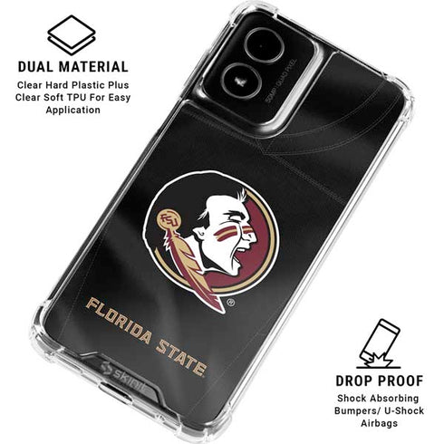 Florida State University Black Jersey Moto G Power 5G (2024) Clear Case